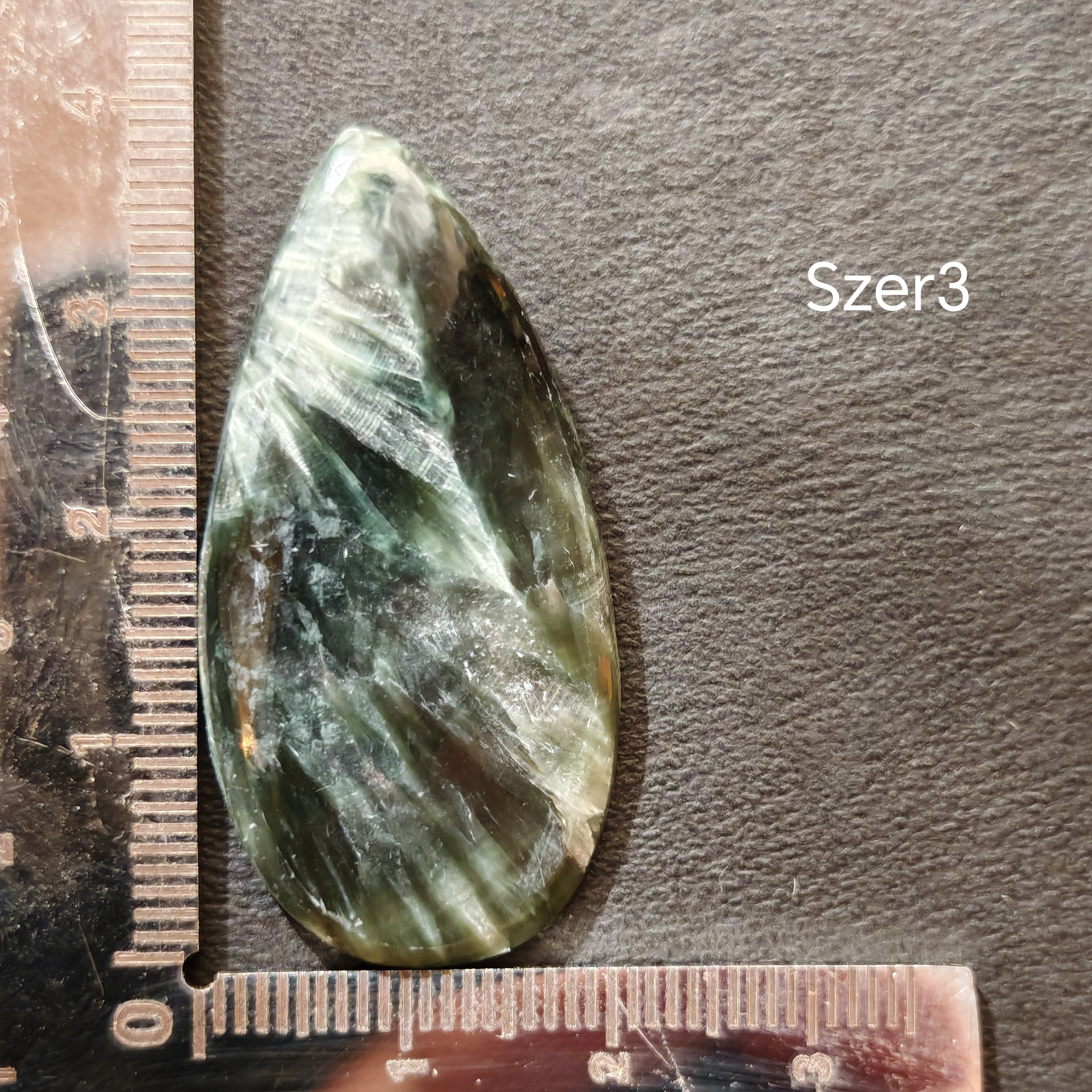 Seraphinite cabochon Szer3 – 6.48g, natural gemstone, YourCrystal
