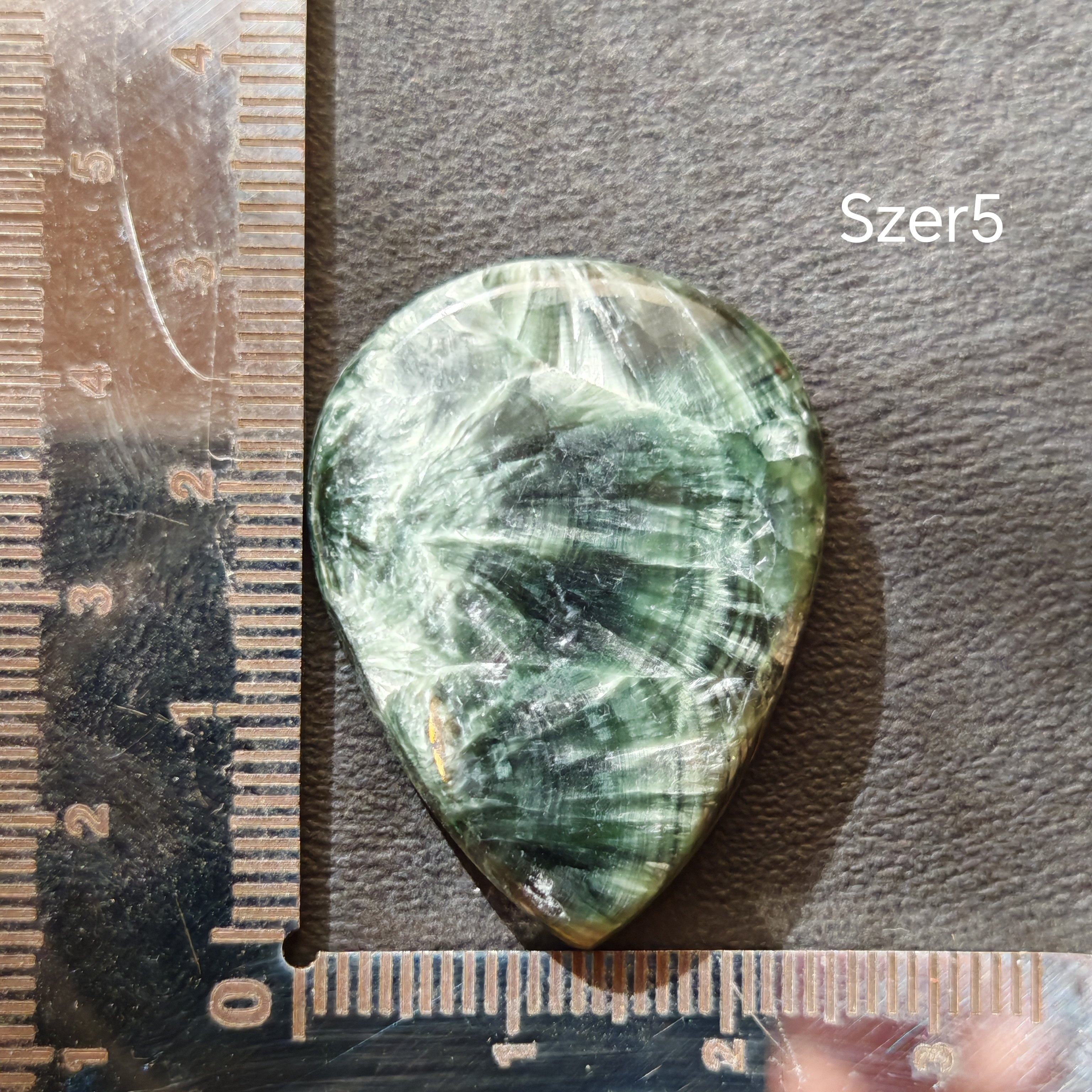Seraphinite cabochon Szer5 – 7.33g, natural gemstone, YourCrystal
