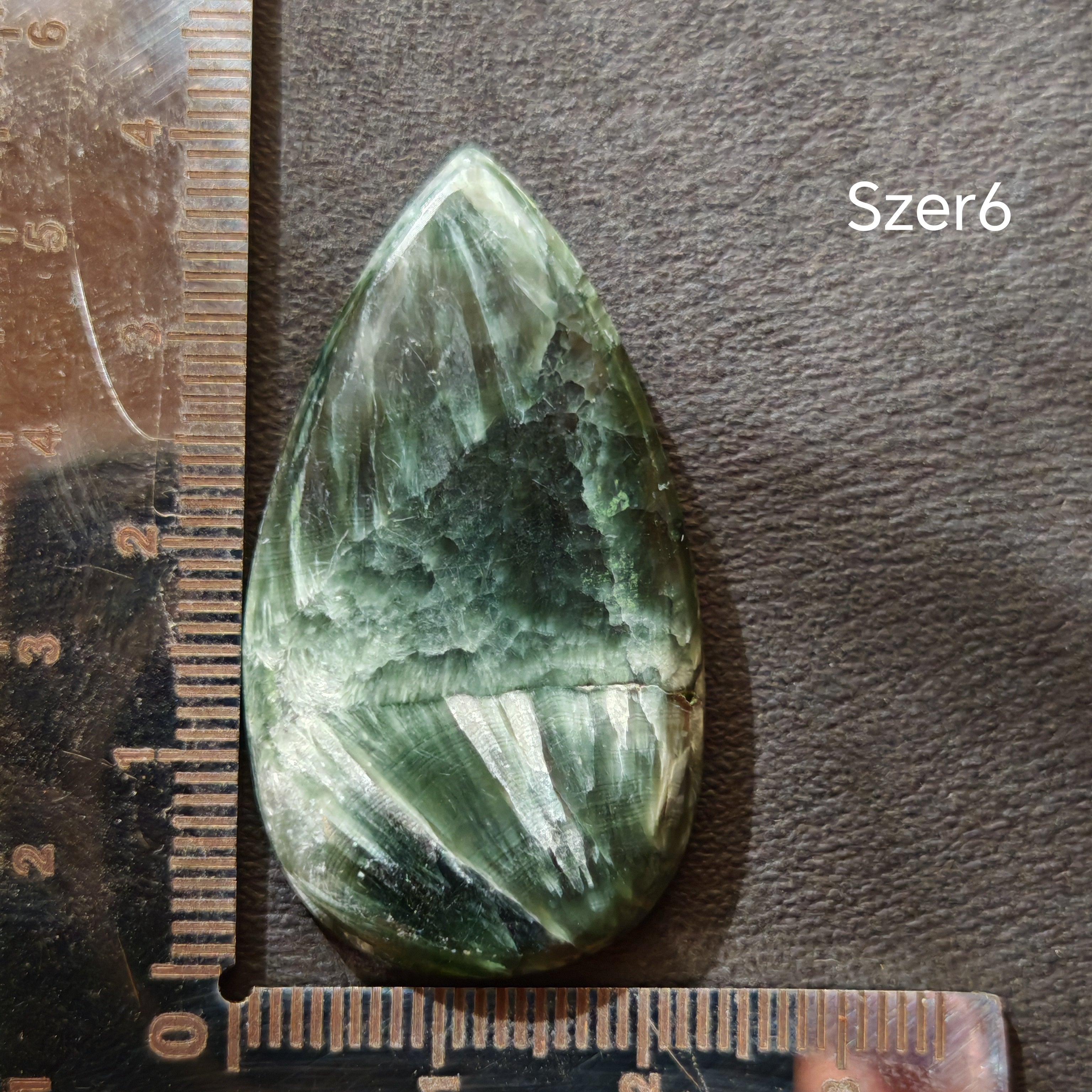Seraphinite cabochon Szer6 – 8.52g, natural gemstone, YourCrystal
