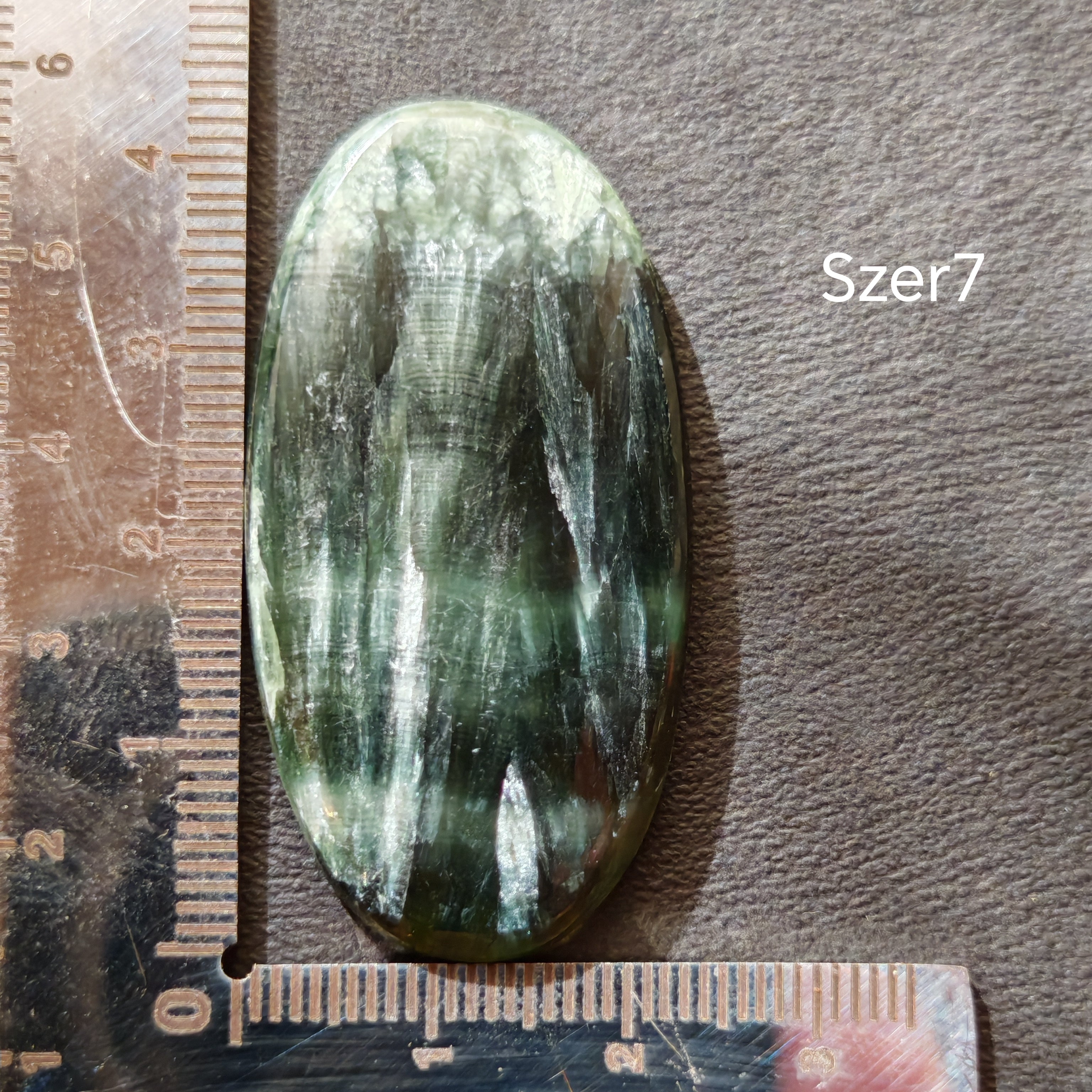 Seraphinite cabochon Szer7 – 8.73g, natural gemstone, YourCrystal
