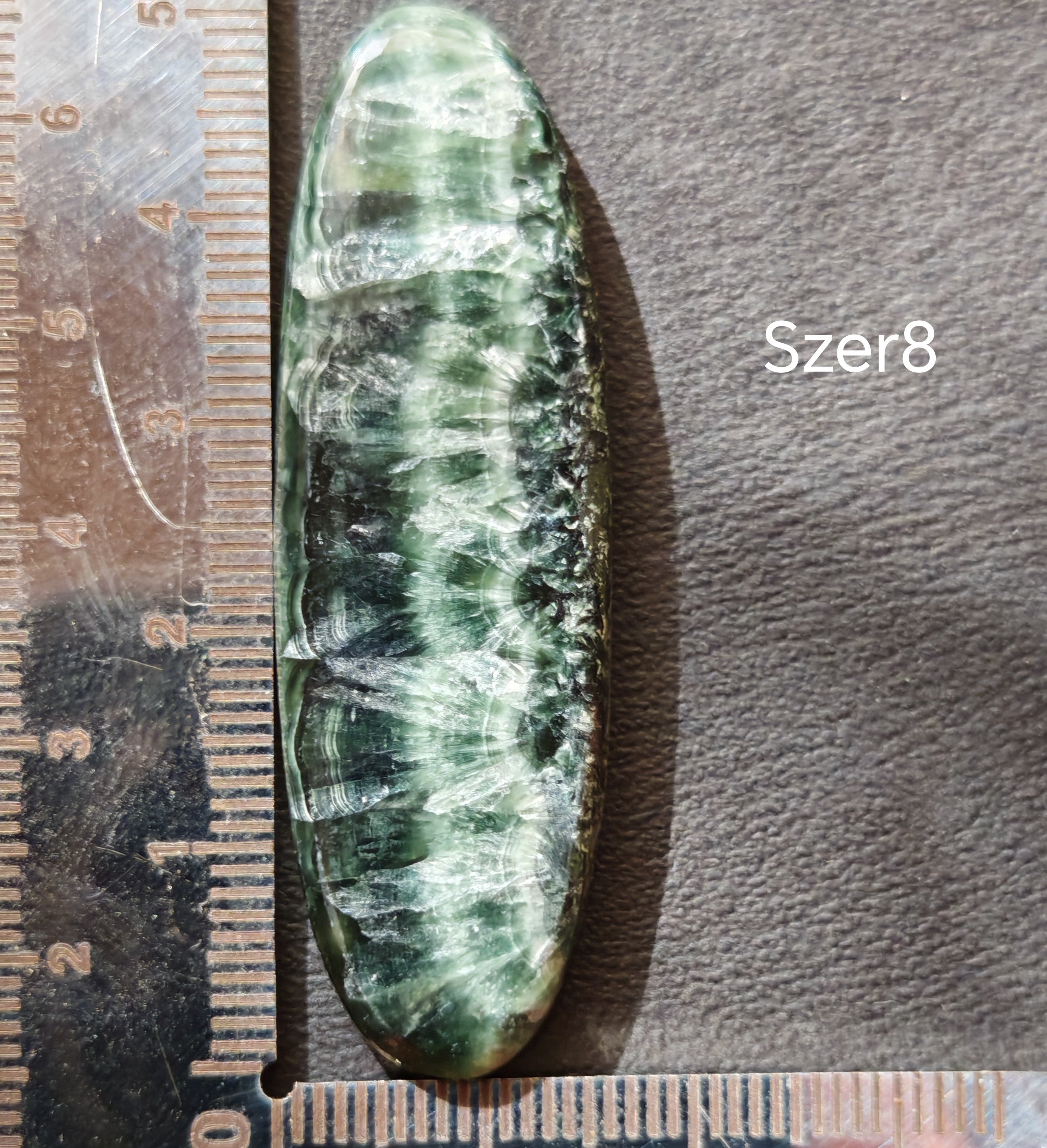Seraphinite cabochon Szer8 – 8.23g, natural gemstone, YourCrystal
