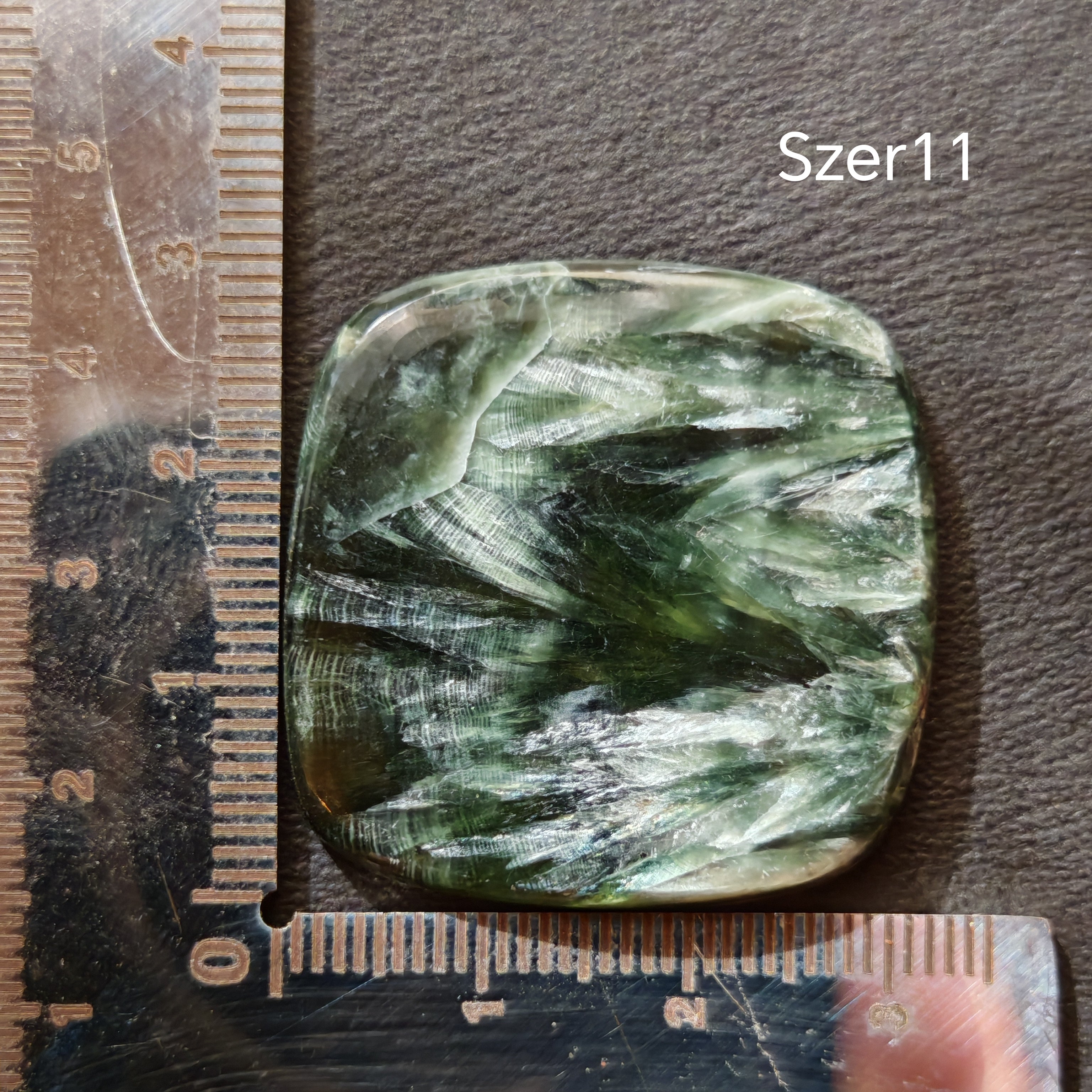Seraphinite cabochon Szer11 – 9.35g, natural gemstone, YourCrystal
