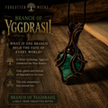 Branch of Yggdrasil malachit medál antikolt vörösréz drótfonásban, fa felületen – YourCrystal