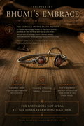 Bhūmi's Embrace – Forgotten Myths IX. fejezet infografika, kézzel készített turmalin orvosi acél drótfonásos karperec, hindu Bhūmi földanya istennő ihlette