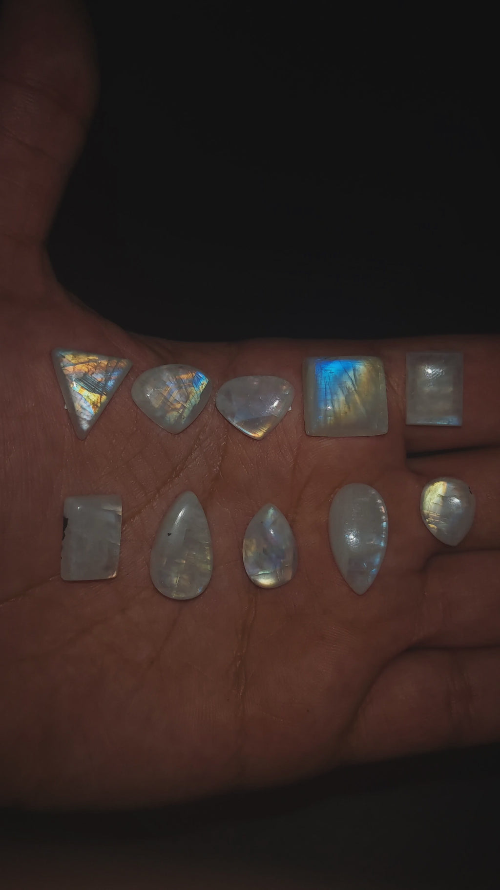 Rainbow Moonstone Cabochons 5400 Huf