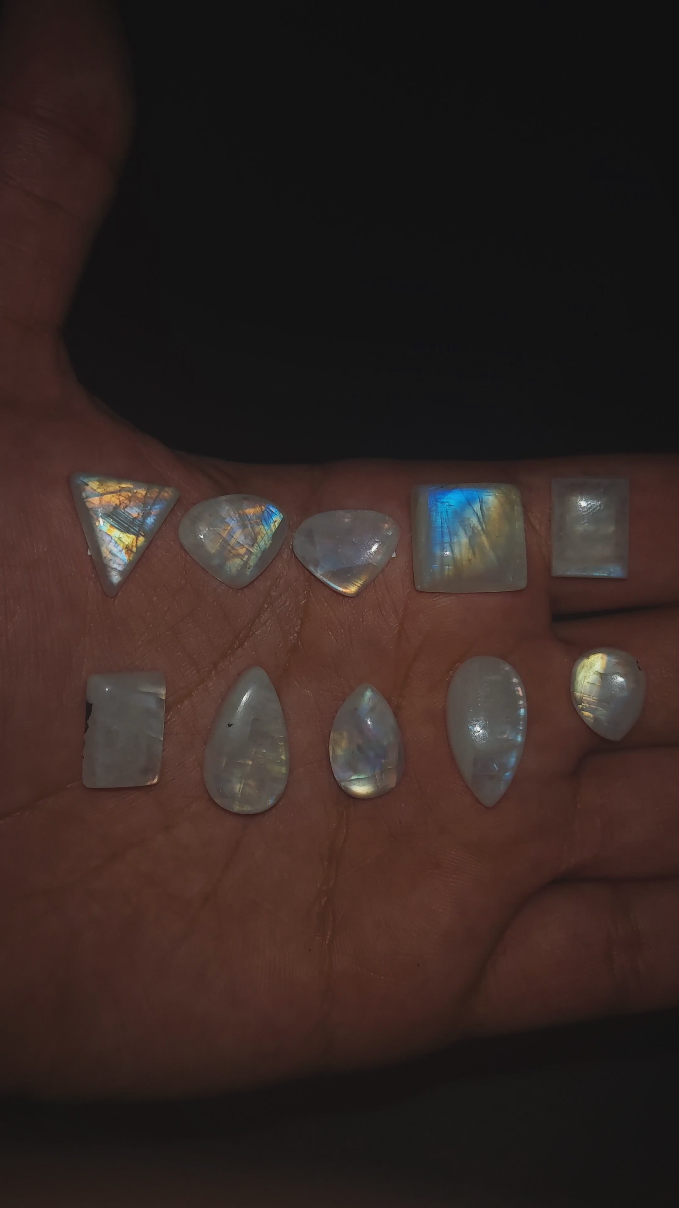 Rainbow Moonstone Cabochons 5400 Huf