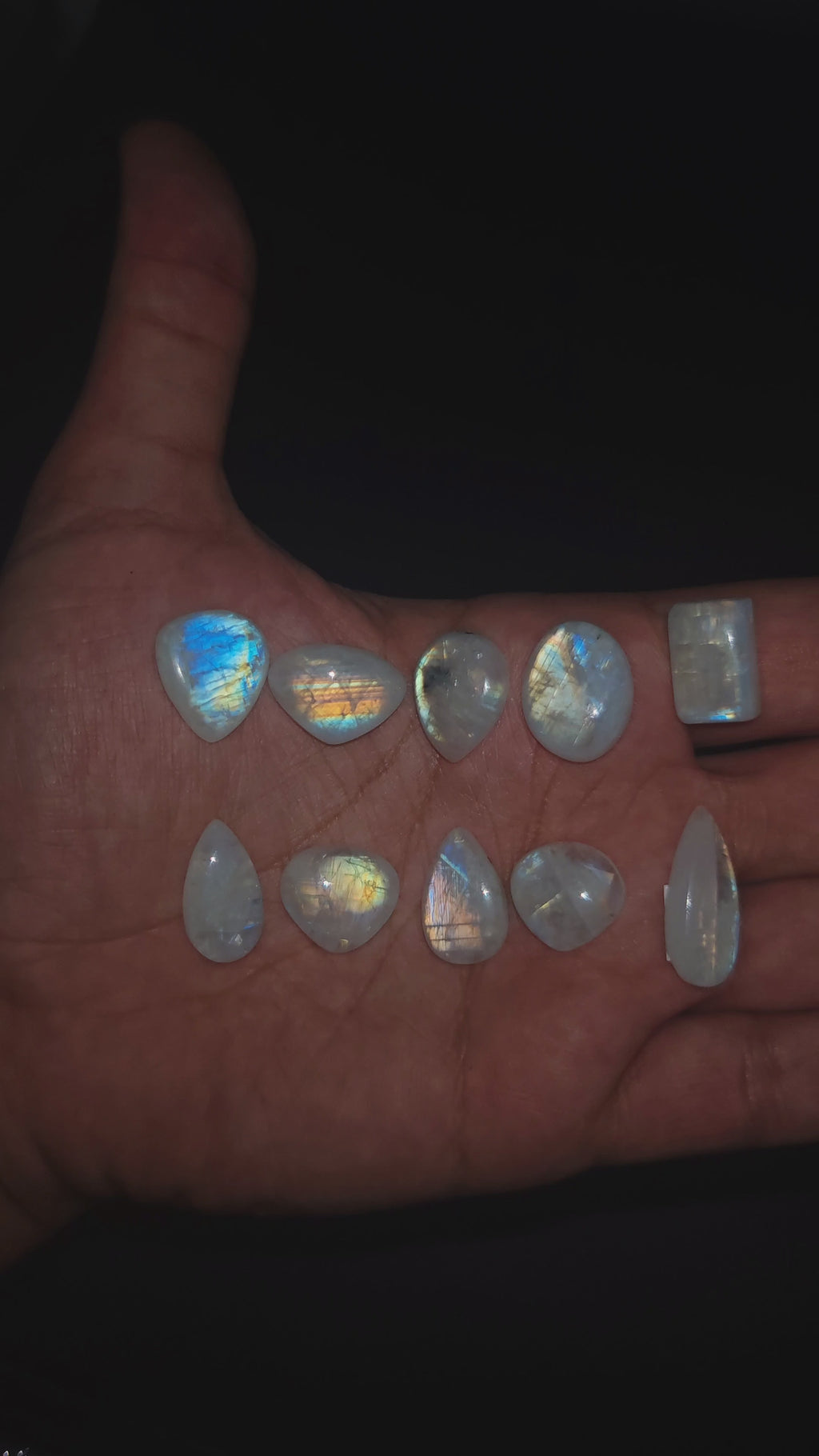 Rainbow Moonstone Cabochons - 5600 huf