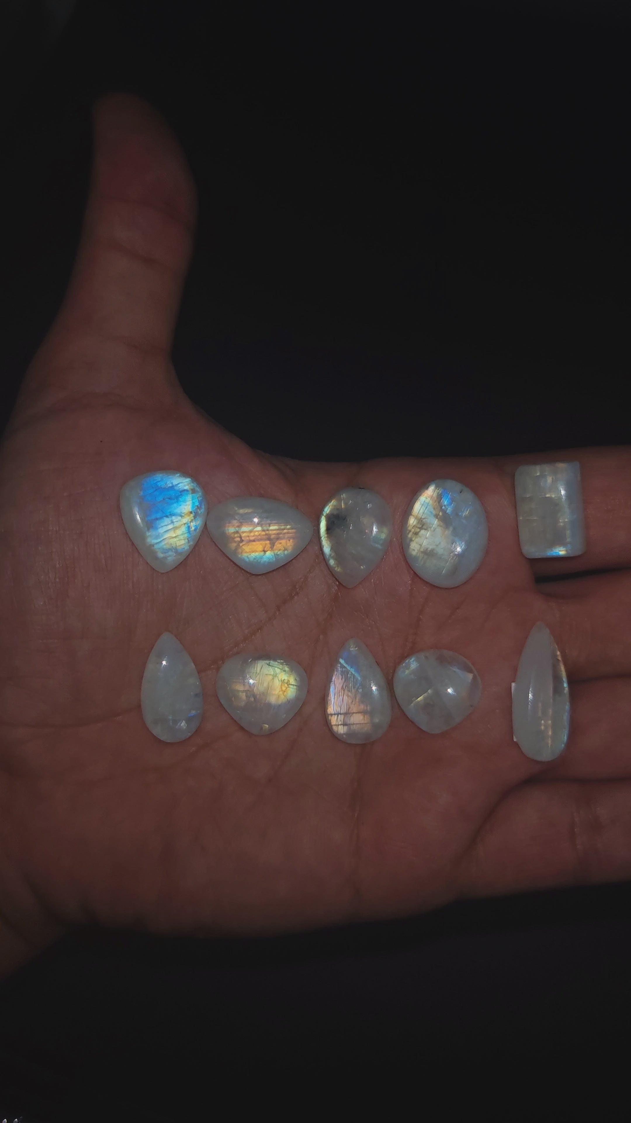 Rainbow Moonstone Cabochons - 5600 huf
