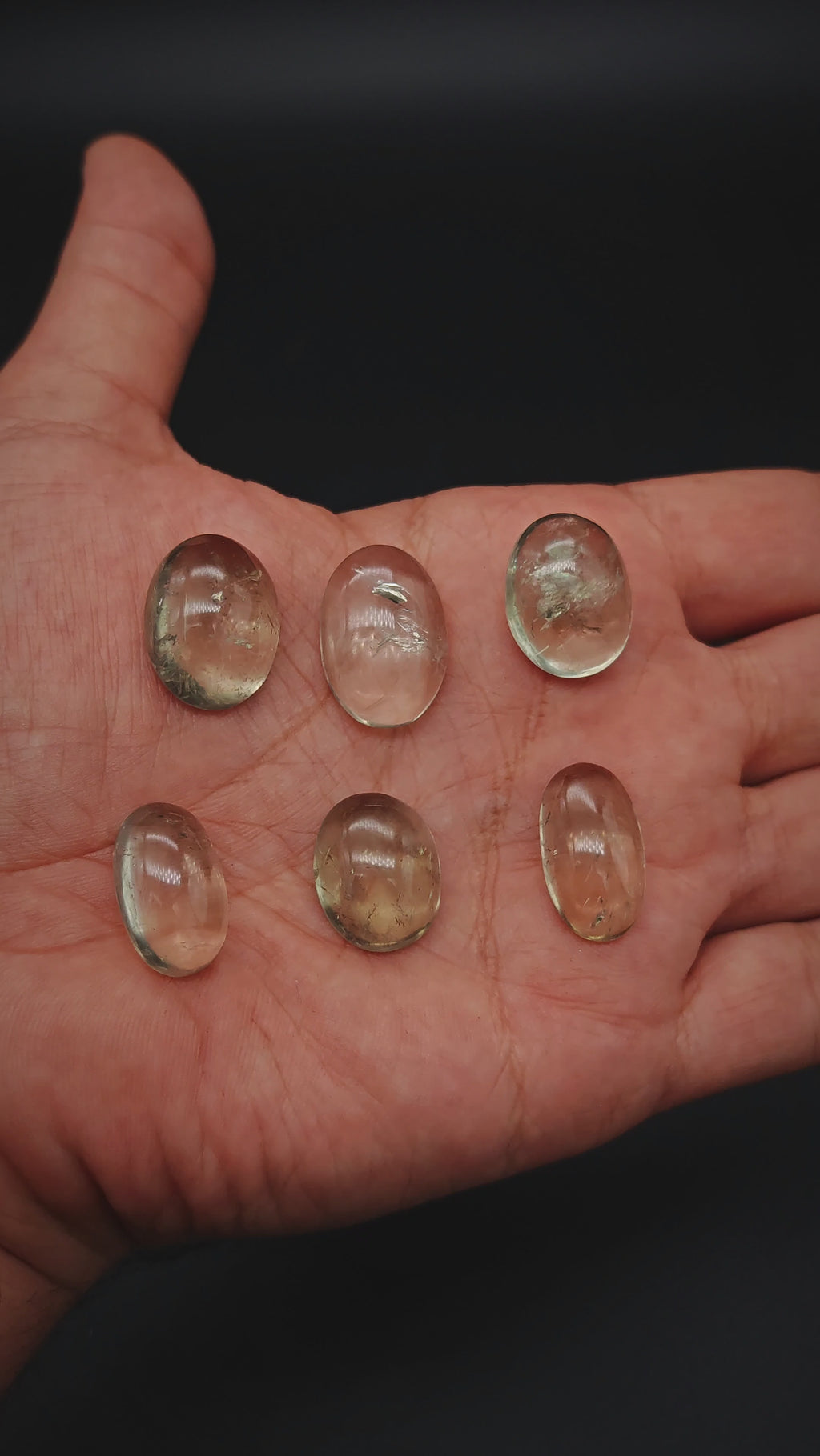Green Amethyst Cbochons
