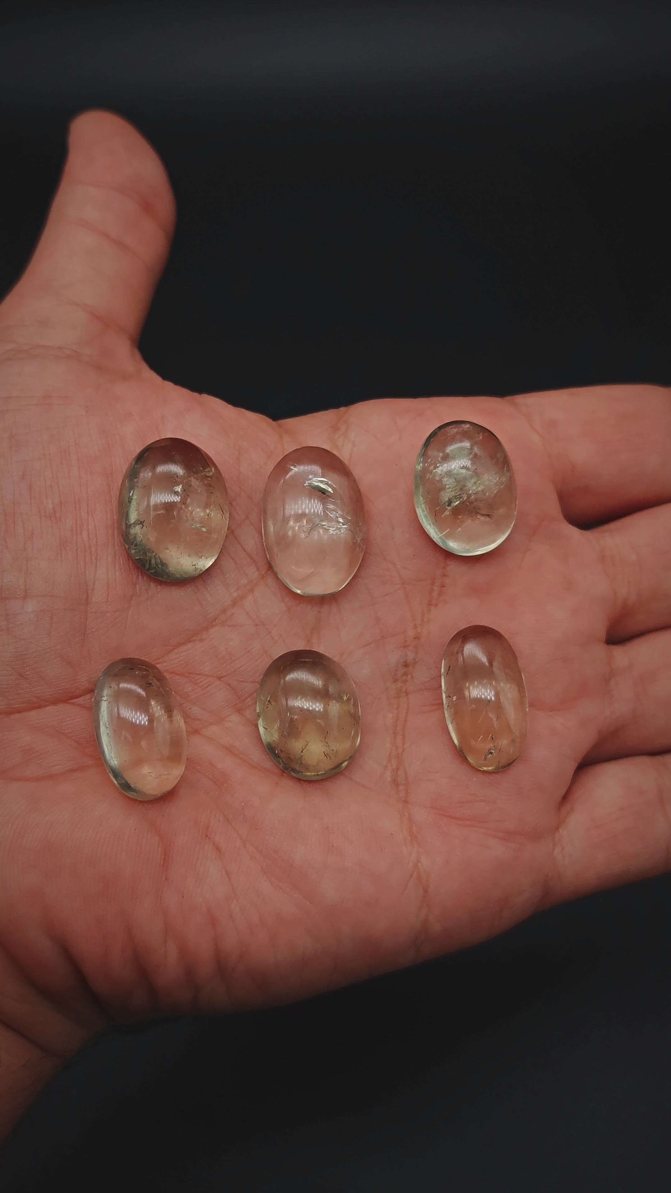 Green Amethyst Cbochons