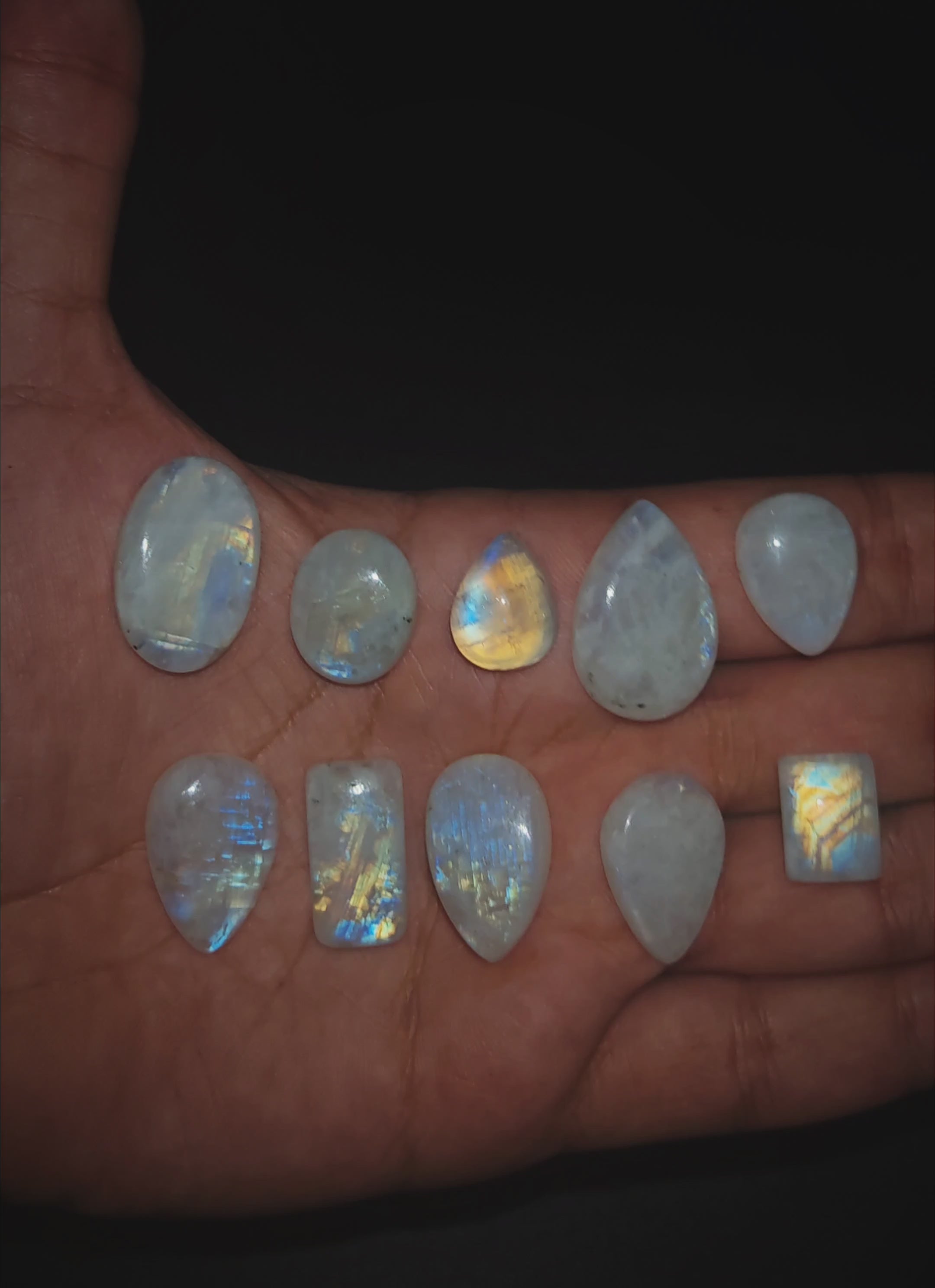 Rainbow Moonstone Cabochons 5000 Huf
