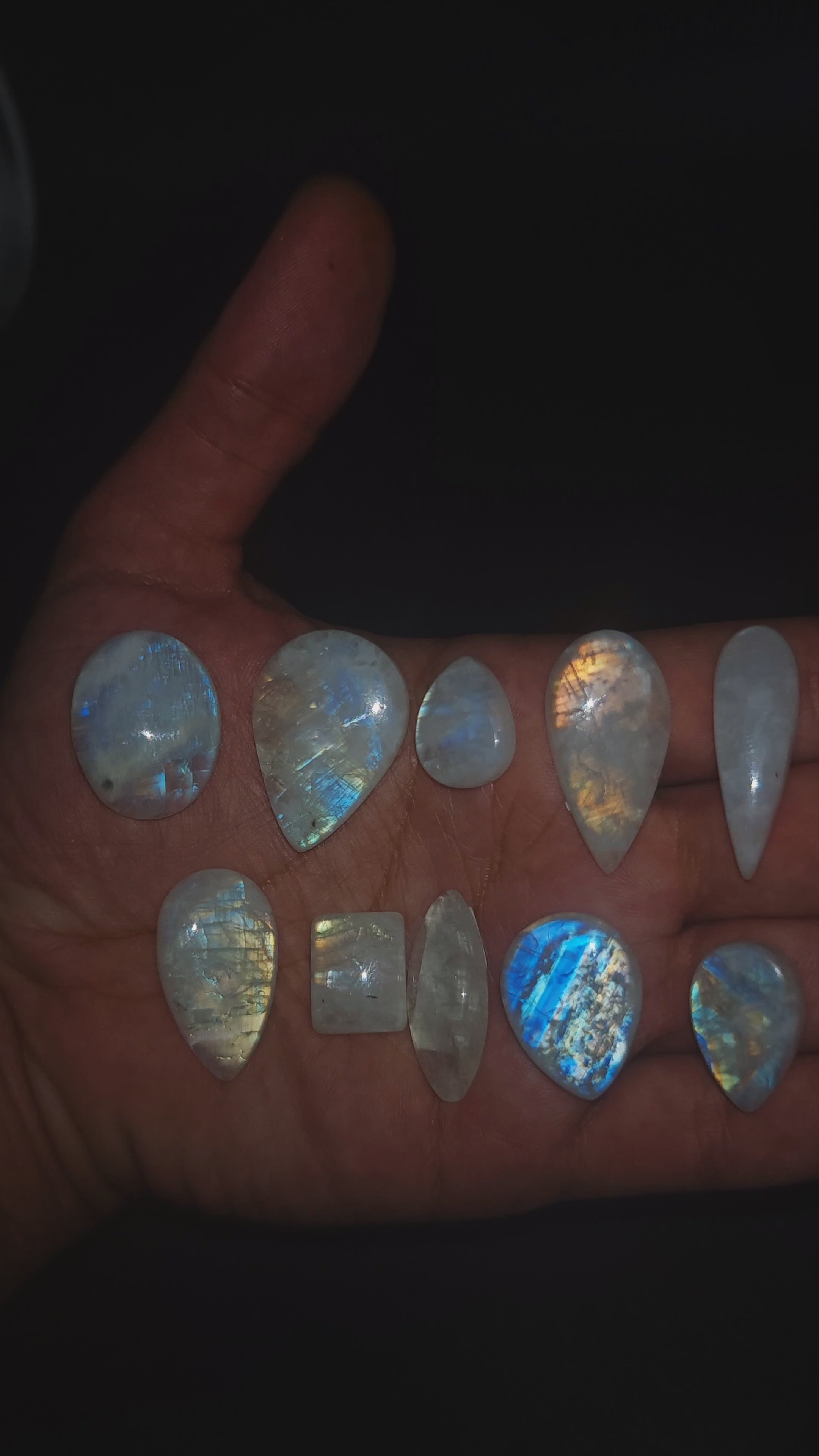 Rainbow Moonstone Cabochons 9000 huf