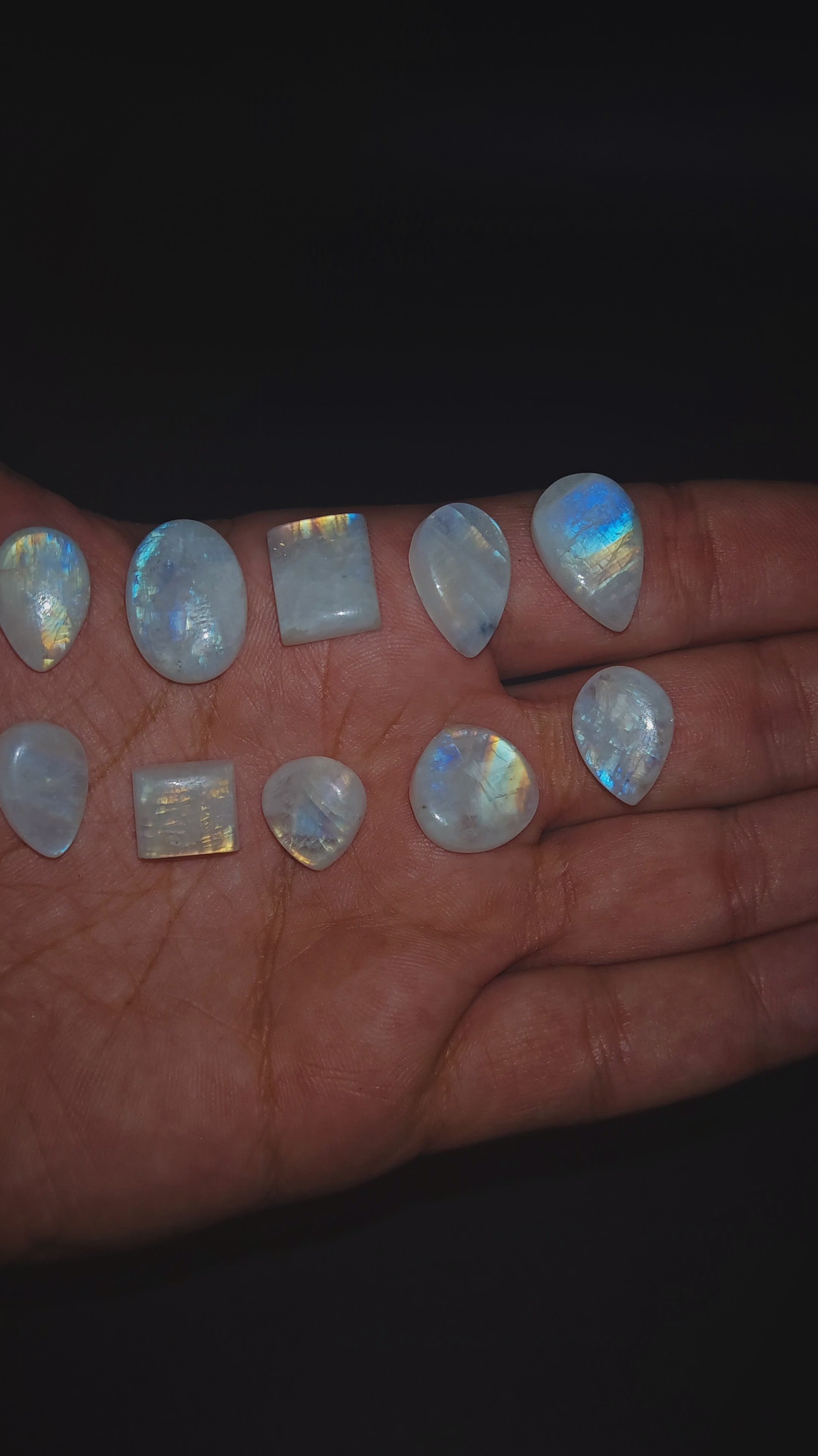 Rainbow Moonstone Cabochons 4400 Huf